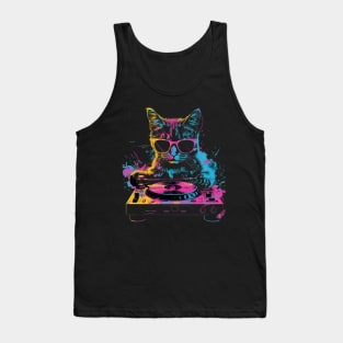 Cat DJ Bass Tank Top